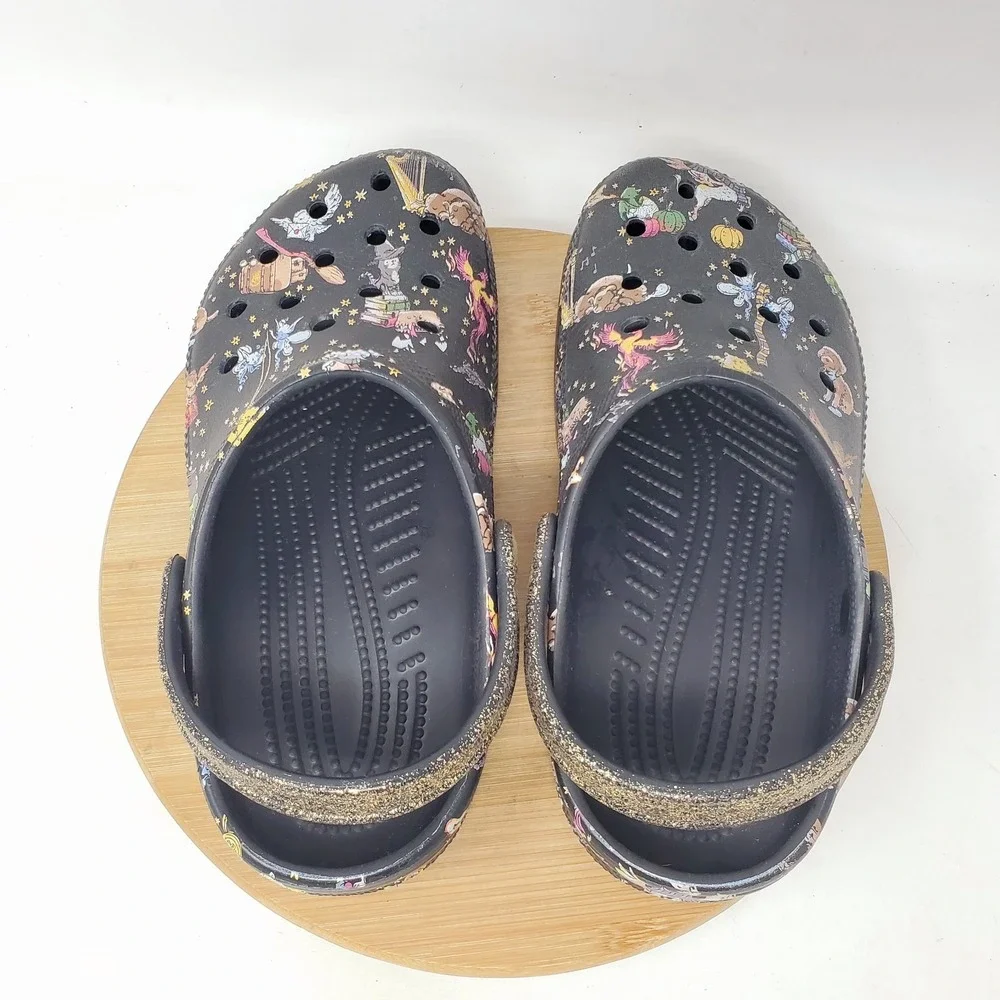 CROCS Harry Potter Vera Bradley Clog Kids 3 Black Gold Boys Girls Sandal Shoes